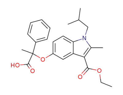 3-ethyl 5-(1-carboxy-1-phenylethoxy)-1-isobutyl-2-methyl-1H-indole-3-carboxylate